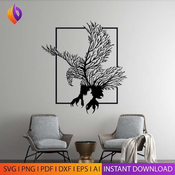 Eagle head Wall Art dxf, svg, eps,ai and pdf files for laser cutting. plasma art dxf, aser , Glowforge files Metalic CNC dxf