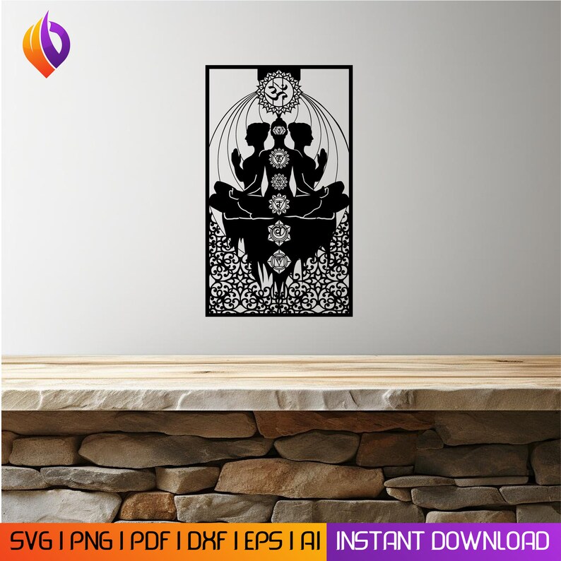 Om symbol wall art DXF, Aum symbol SVG, meditation SVG,wall frame SVG, Silhouette cut file, Aum Cricut file, Aum vinyl decal, medication cut file, Aum Yoga SVG, Yoga cut file, meditation metal cut wall art, yoga symbol, meditation wall art, hindu SVG