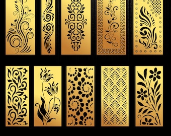 Floral Jali CNC Laser Cut Files Bundle | Decorative Panel SVG DXF (Digital Download)