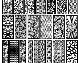 Decorative Wall panel jali CNC Cut Files bundle: floral Mandala, Laser, Glowforge (Digital Download)