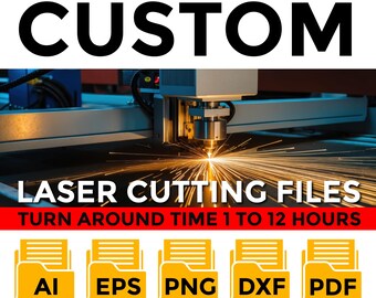 Custom DXF Design Service, Vector Tracing for Logo SVG or PNG, Digital File in 1 to 12 Hours
