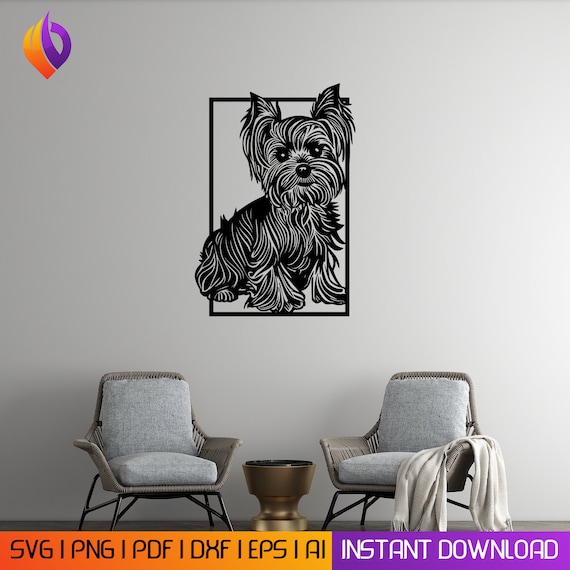 Dog wall art Decor CNC Laser-Cut, svg,dxf, EpS, AI, PD , Home Wall Art, Metal Wall dog Decoration, House warming Dog, Dog Metal Wall Decor