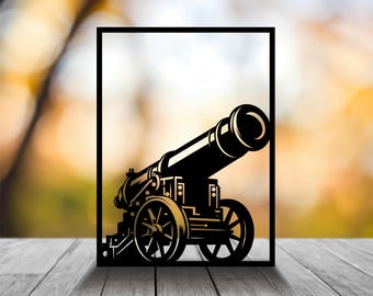 Civil War Cannon SVG – Artillery Laser Cut File (Digital Download)