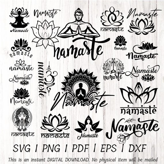 Namaste svg Bundle, yoga mandala svg, Namaste Cut File, Yoga svg, Zen cut file, Buddhism svg, colorful Kundalini svg, Meditation svg, Cricut
