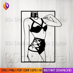 Mujer bailarina corte láser png svg dxf archivos calcomanía de pared grabado calcomanía silueta corte cnc, vector digital descarga instantánea archivo de corte