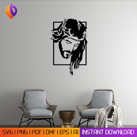 Zesus laser cut svg dxf files wall sticker engraving decal silhouette template cnc cutting router digital vector instand download