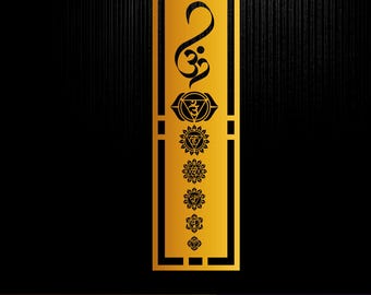Archivo de corte láser para decoración de pared con el símbolo Chakra Om / Símbolos espirituales de yoga y meditación (descarga digital)