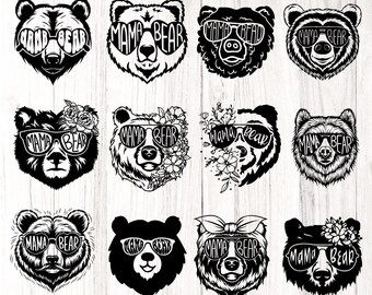 Mama Bear Svg Png bundle, Bear Mama Svg, Mama Baby Bear Svg, Mom Life Svg, Mother's Day Svg, Mom Svg Files, Mom Sayings Svg, Bear Clipart