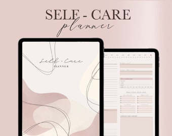 Planificador de cuidado personal, Planificador digital, Planificador de iPad, Planificador GoodNotes, Planificador diario, Salud mental Atención plena Sanación Ansiedad Amor propio