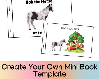 Plantilla de Canva para minilibro: Historia imprimible, incluye imágenes (descarga en PDF)