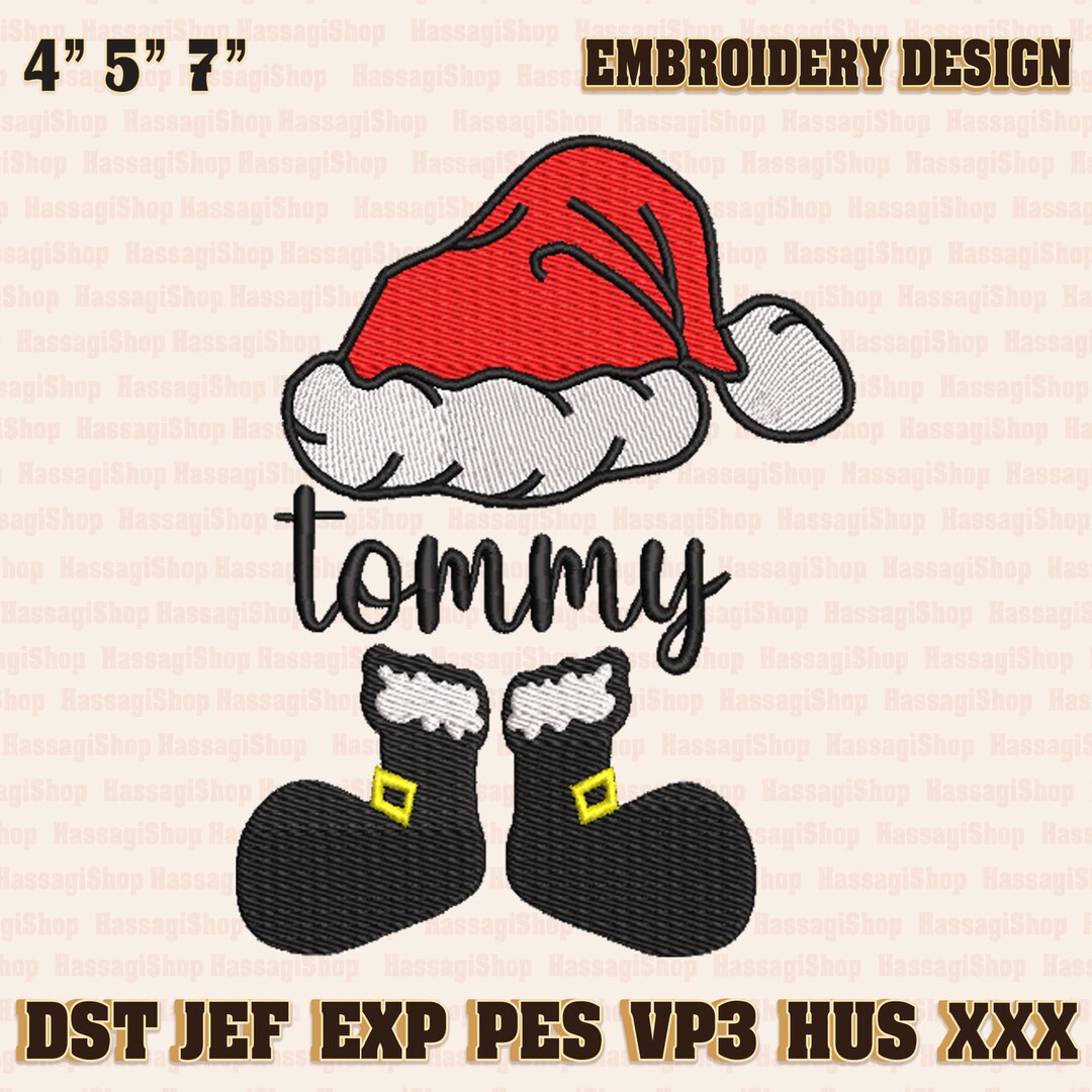 Customized Name Embroidery Machine Design Christmas Kids Name Etsy