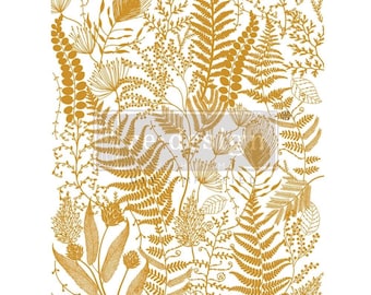 Foliage Finesse Gold Foil - Kacha decor transfer Redesign with Prima