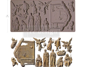 Holy Night Nativity Silicone Decor Mould Redesign with Prima