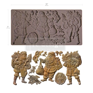 Rediseño del molde de silicona para decoración navideña de Papá Noel con Prima