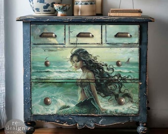 Rediseño del papel de decoupage de fibra Mystic Waves con Prima