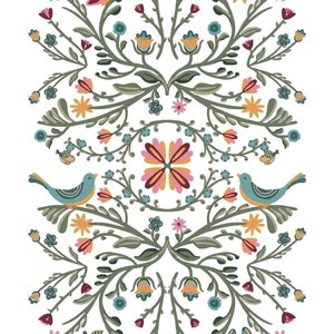 Folk Element transfer Mint by Michelle