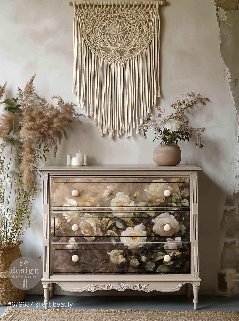 Silent Beauty Fiber Decoupage Paper Redesign With Prima - Etsy