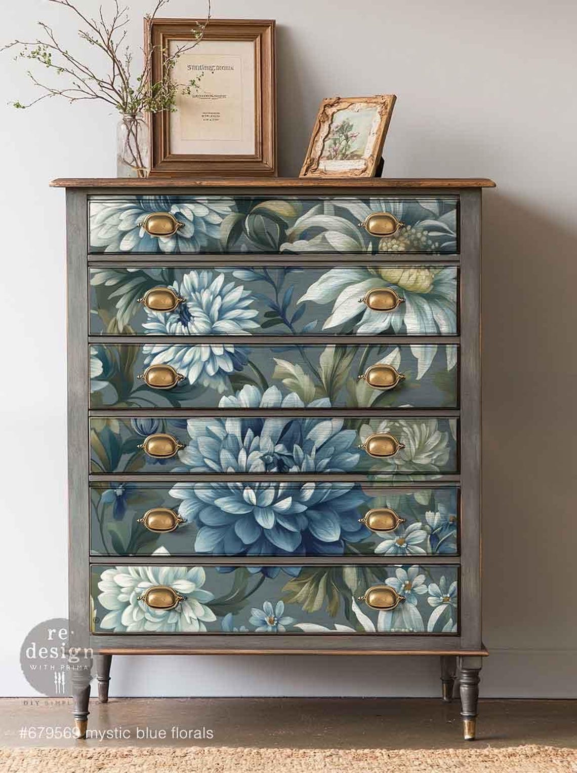 Mystic Blue Fiber Decoupage Paper Redesign With Prima - Etsy