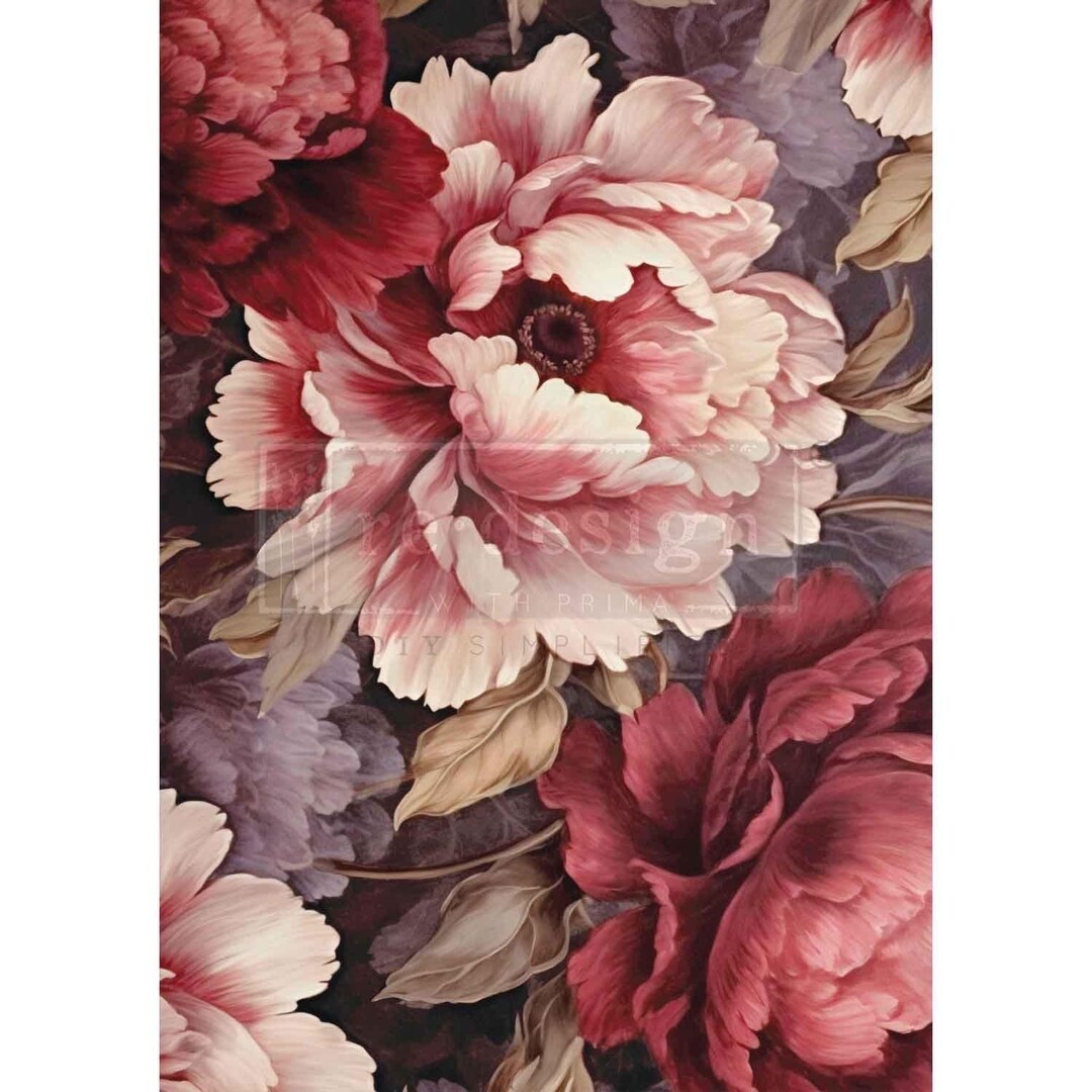 Dreamy Rose Cascade Decoupage Fiber Paper Redesign With Prima - Etsy