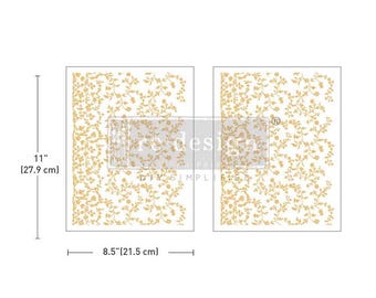 Vineyard Elegance Gold Foil - Kacha middy transfer decor transfer Redesign with Prima