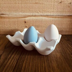 Silikonformen Ei & Eierhalter Gießform Ostern Osterdeko Formen Eierablage Kerzenformen Frühling Raysin Formen Bild 5