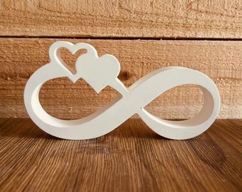 Silikonform Infinity Zeichen - Gießform Sockel Infinity Schleife - Hochzeit Jahrestag Verlobung Valentinstag Geschenk