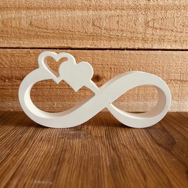 Silikonform Infinity Zeichen - Gießform Sockel Infinity Schleife - Hochzeit Jahrestag Verlobung Valentinstag Geschenk