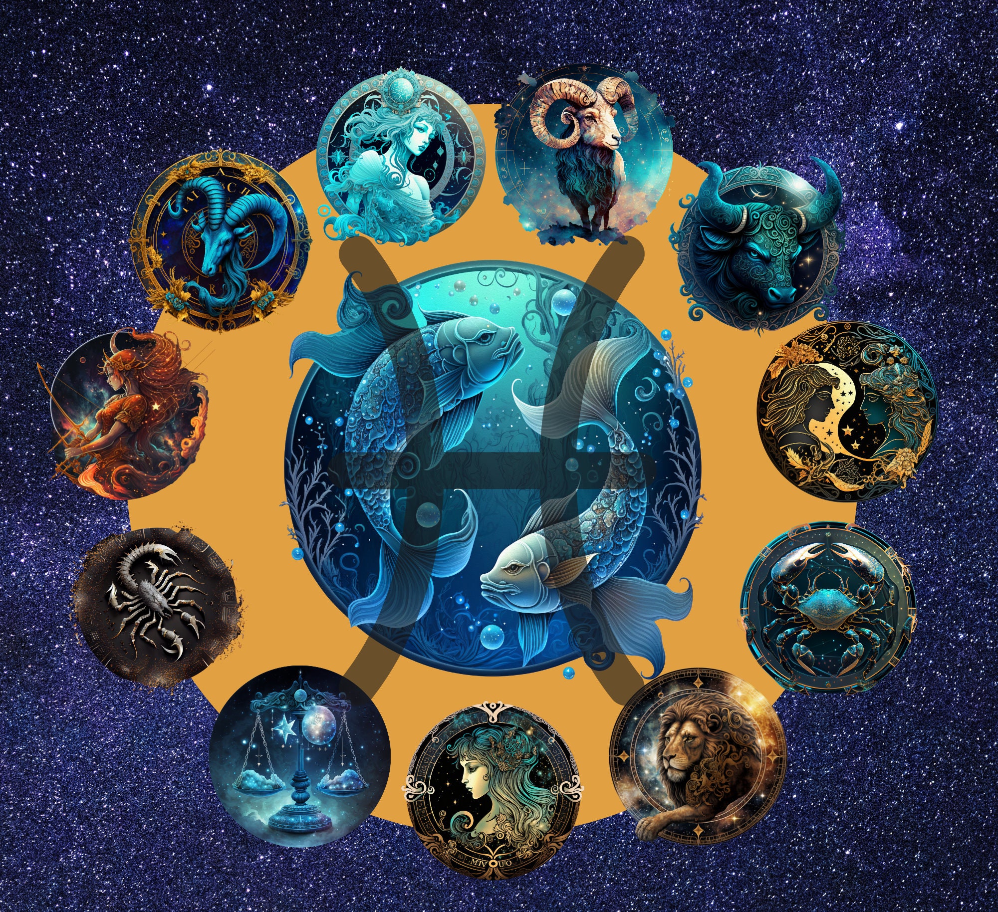 Zodiac Tumblers Etsy