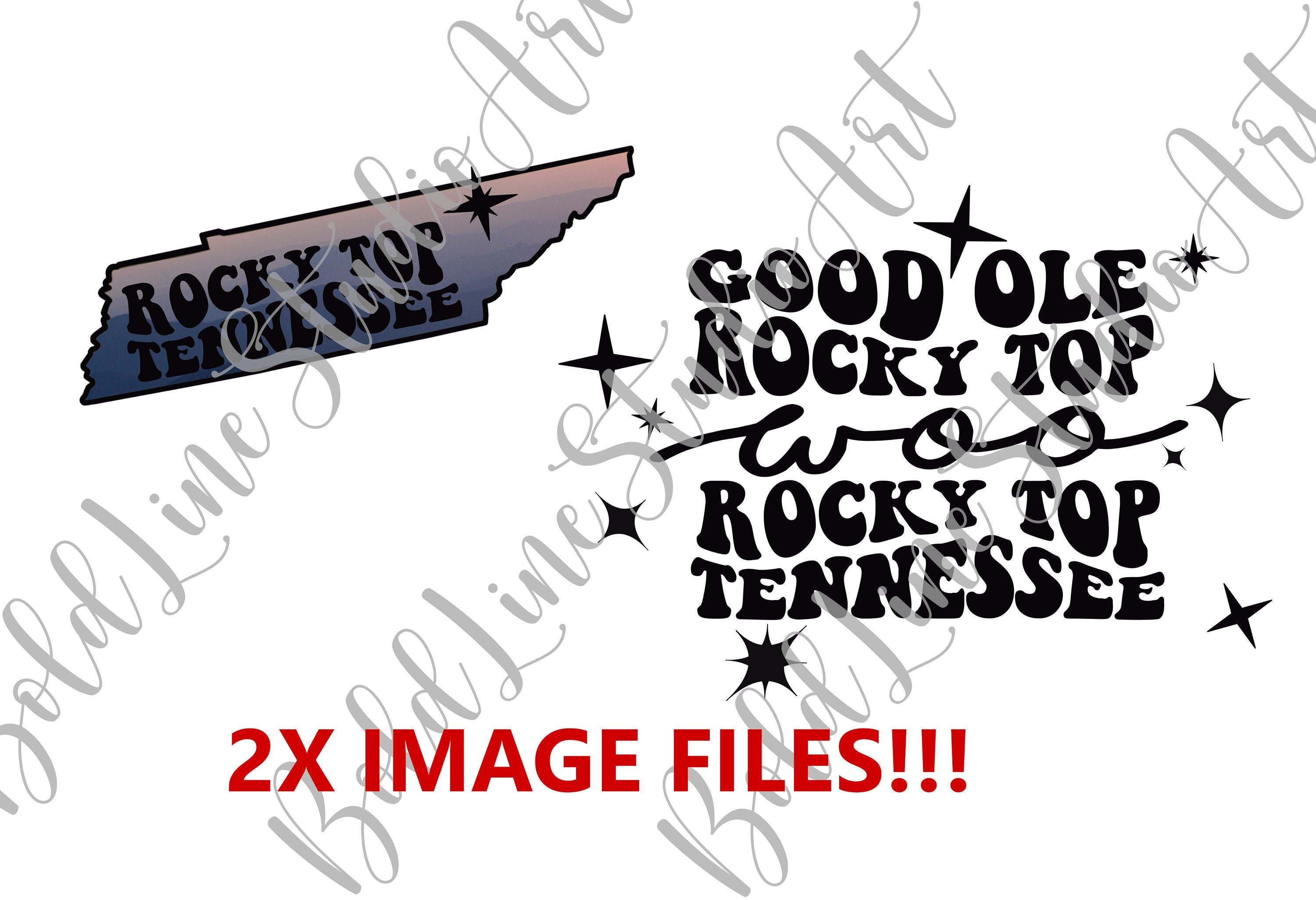 Good Ole Rocky Top Wavy Font PNG Bundle, Tennessee Png, Tennessee