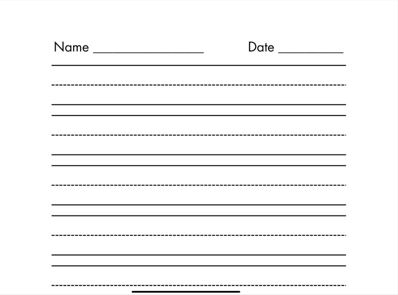 Printable Lined Paper Handwriting Paper Story Writing - Etsy