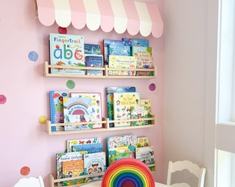 CANDY PINK & WHITE Striped Awning