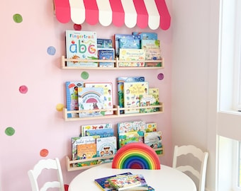 HOT PINK & WHITE Striped Awning