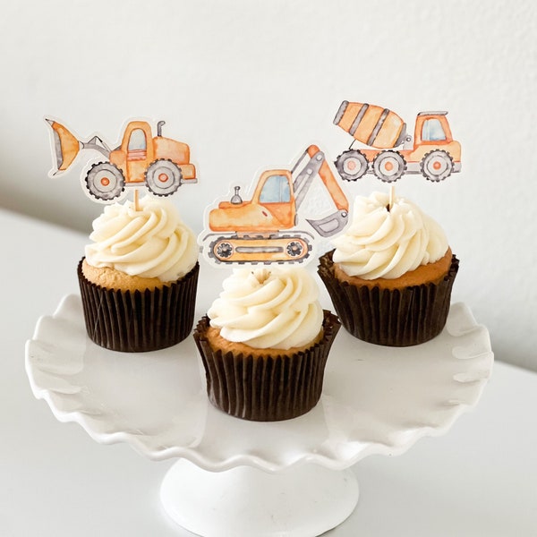 CONSTRUCTION Cupcake Toppers