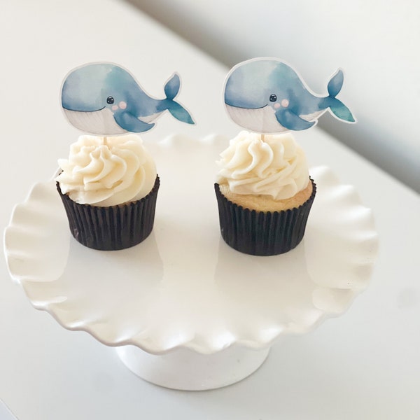 WHALE Cupcake Toppers