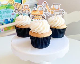 CONSTRUCTION Cupcake Toppers