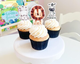 SAFARI ANIMALS  Cupcake Toppers