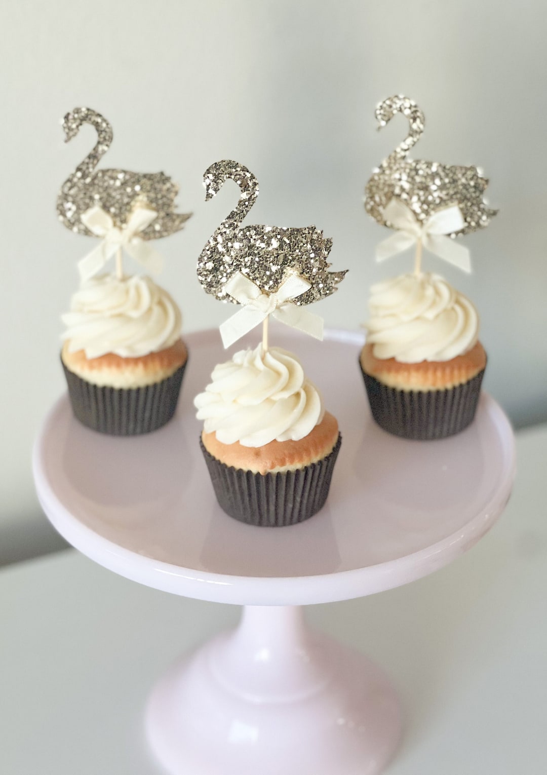SWAN Cupcake Toppers Etsy