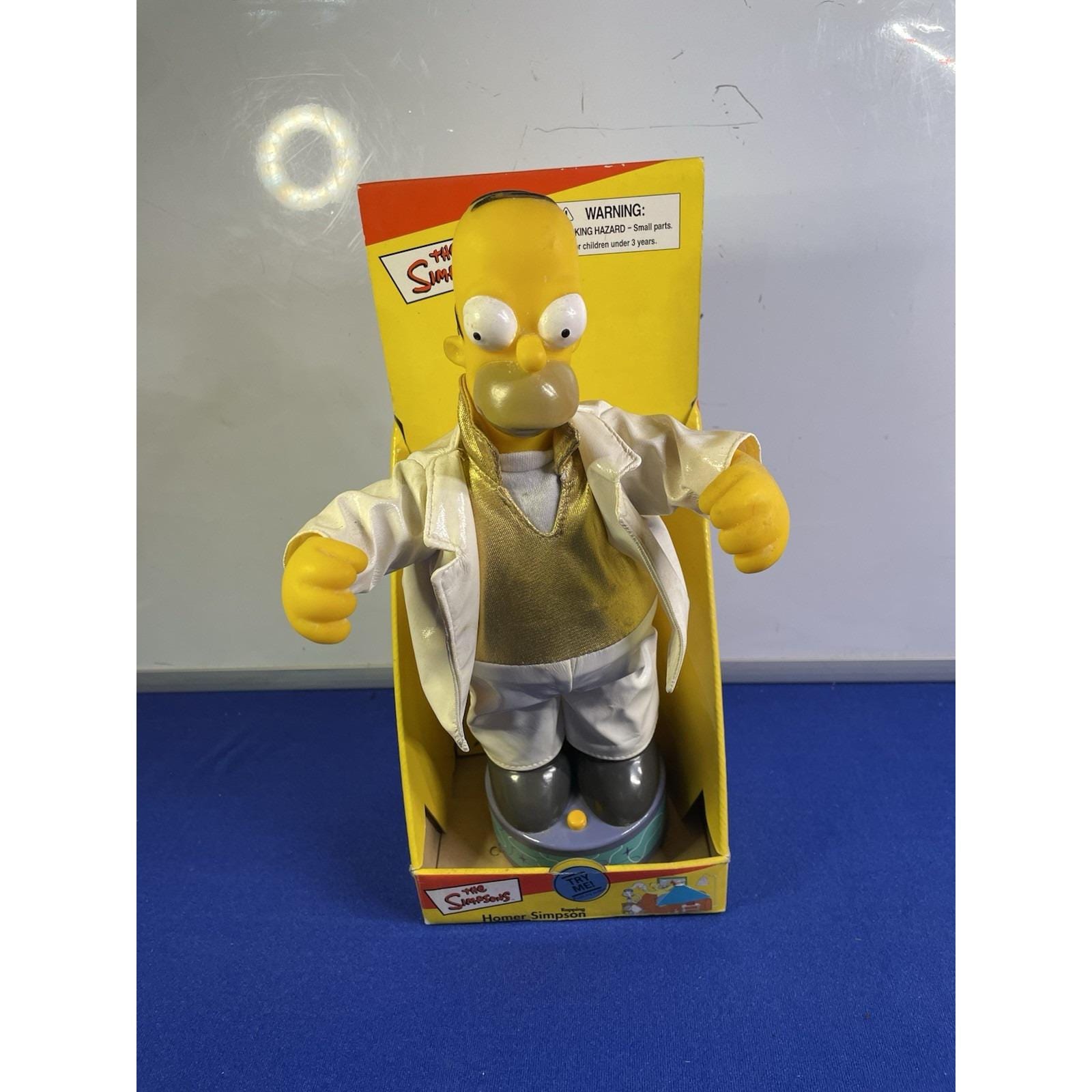 Vintage 2002 Gemmy Mini Dancing Disco Homer Simpson Simpsons Doll