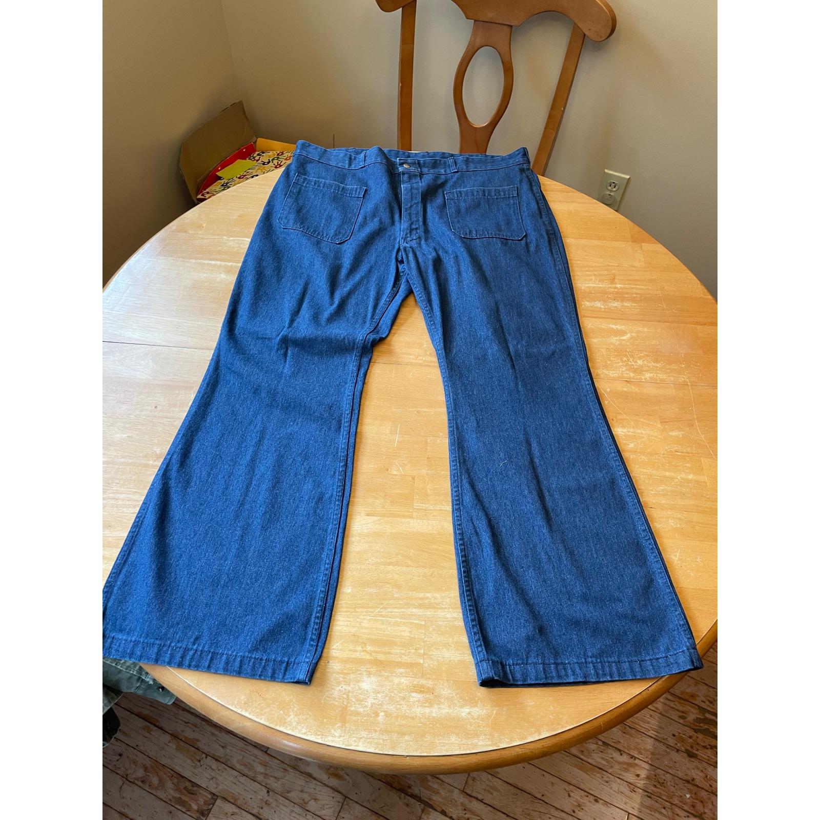 Vintage Seafarer Utility Jeans Men's 42x30 USA Made Navy Bell Bottom Flare Work