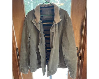 L.L.Bean Insulated Jacket Sherpa Collar Full Zip Barn Coat XXL