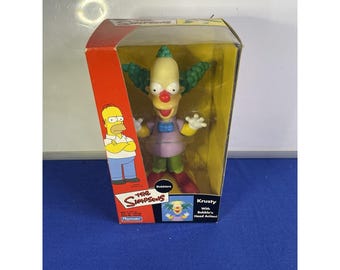 2002 Playmates The Simpson&#39;s &quot;Krusty The Clown&quot; Bobble Head Figurine - NIB