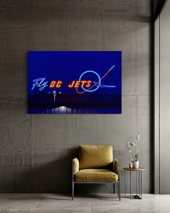 Fly DC Jets Sign, Mcdonnell Douglas Building, Long Beach Airport