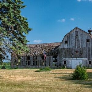 Impression d&#39;art grange rustique : photographie de Ridott, Illinois