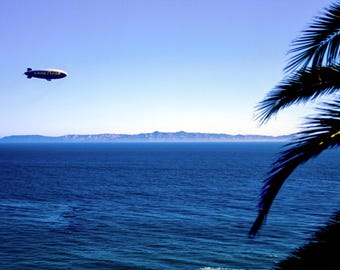 Goodyear Blimp, California. Kodachrome Slide Film.