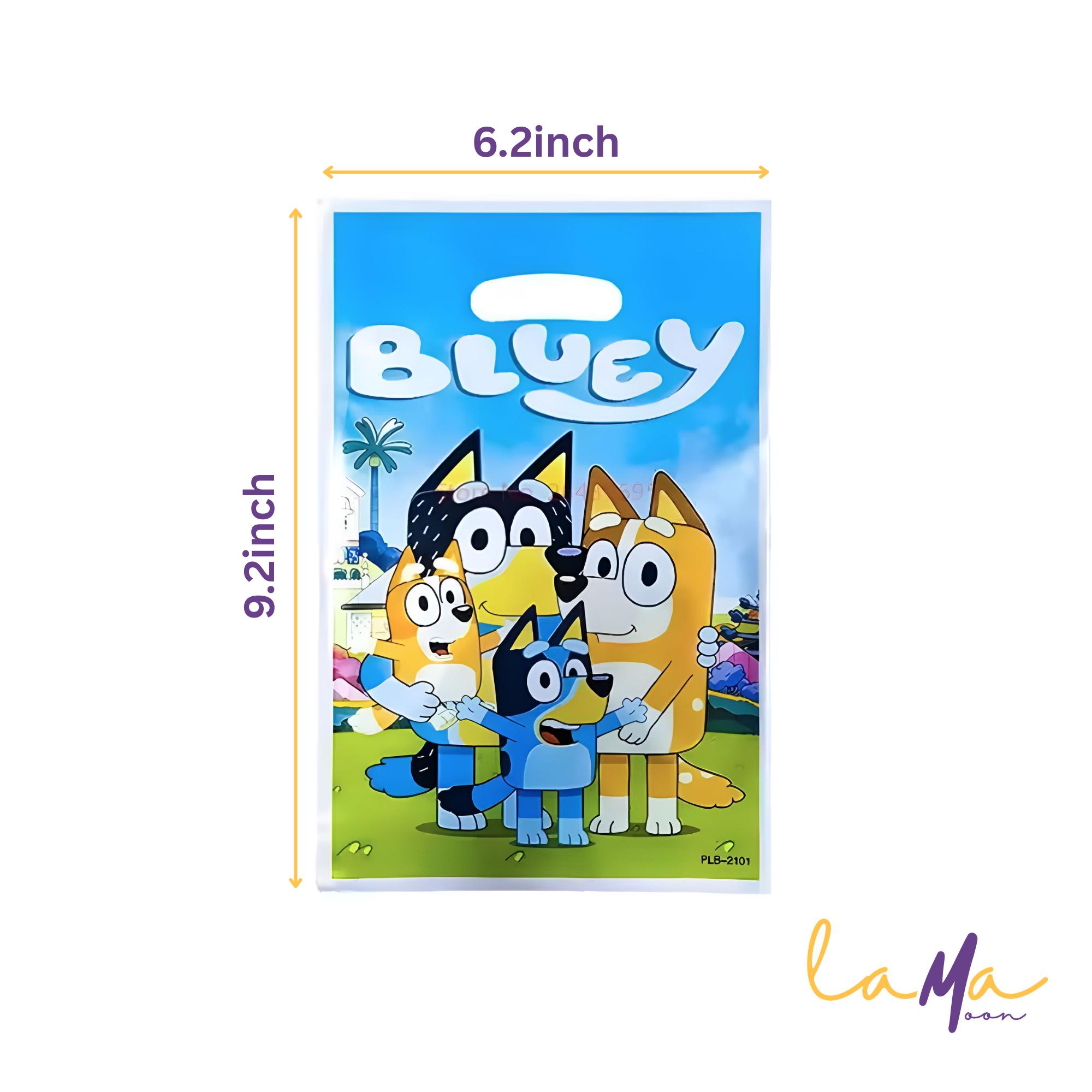 Plastic Bluey Party Bags Set of 10