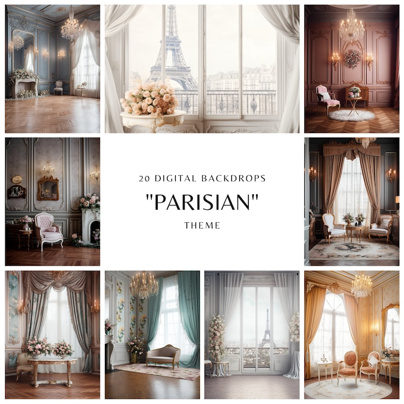 20 Photo Backdrops Graduation Photo Studio Background Paris Etsy