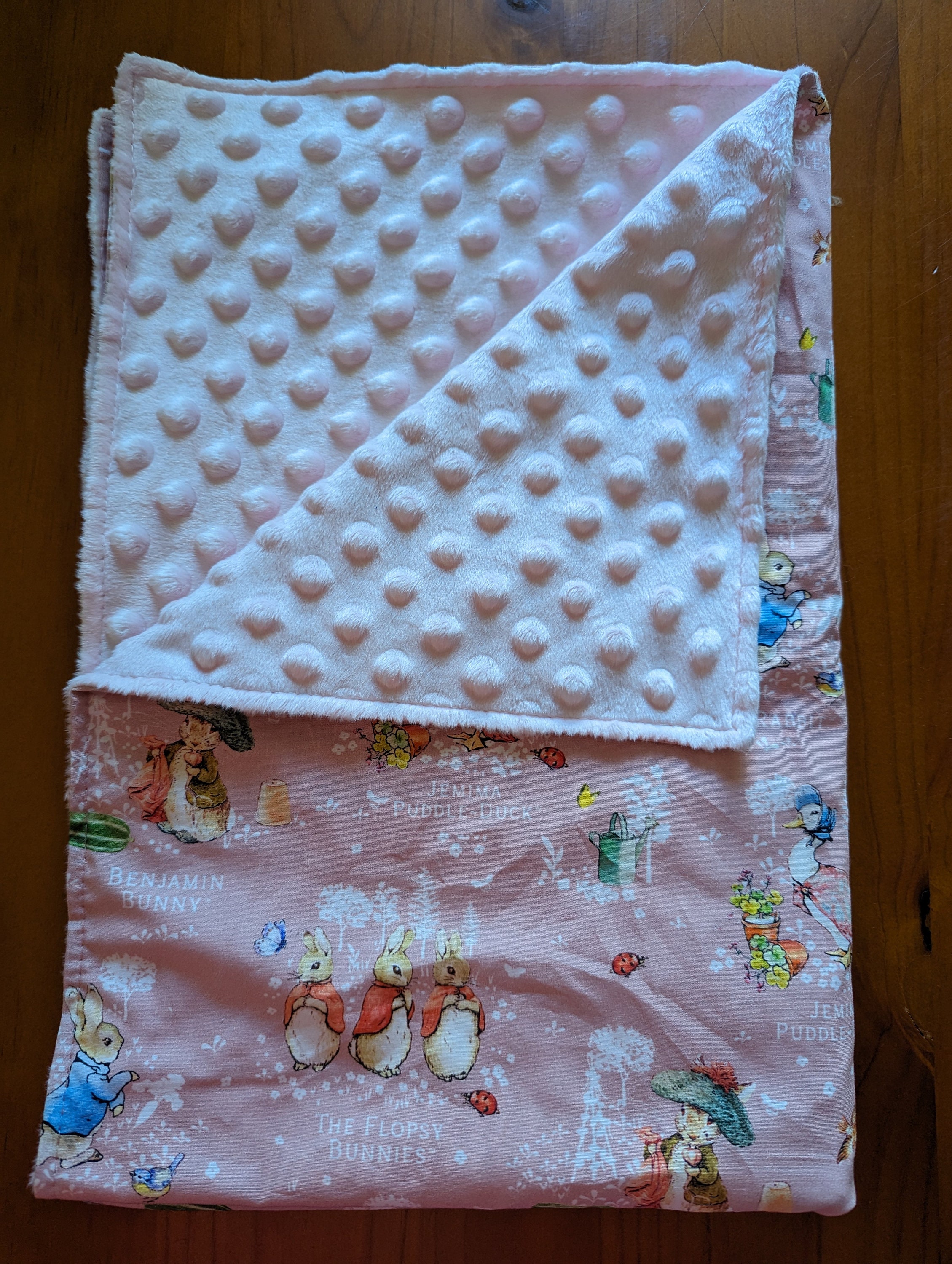 Peter Rabbit & Friends Personalised Minky Pink Baby Blanket - Etsy