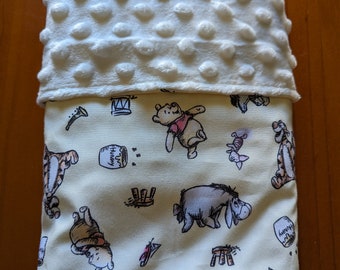 Winnie The Pooh & Friends Personalised Minky Baby Blanket