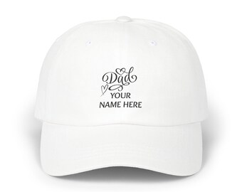 Personalized Dad Cap – Embroidered Cotton Hat, Father's Day Gift