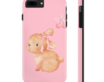 Coquette Bunny Handyhülle: Pink Ribbon, Schutzhülle